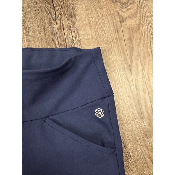 Lilly Pulitzer Luxletic Leggings Solid Navy Blue Fairway Performance Twill Size6 - Picture 2 of 5